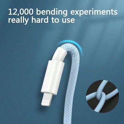 20W 3.3ft/6.6ft Type-C To Lightning Nylon Braided Data Cable, Compatible With IPhone 14/13/12/11 Pro Max/XR/XS/X/8/7/6 Plus/SE/, Fast Charging Cable, MFi Certified, Compatible With 14 Pro Max, 14 Pro