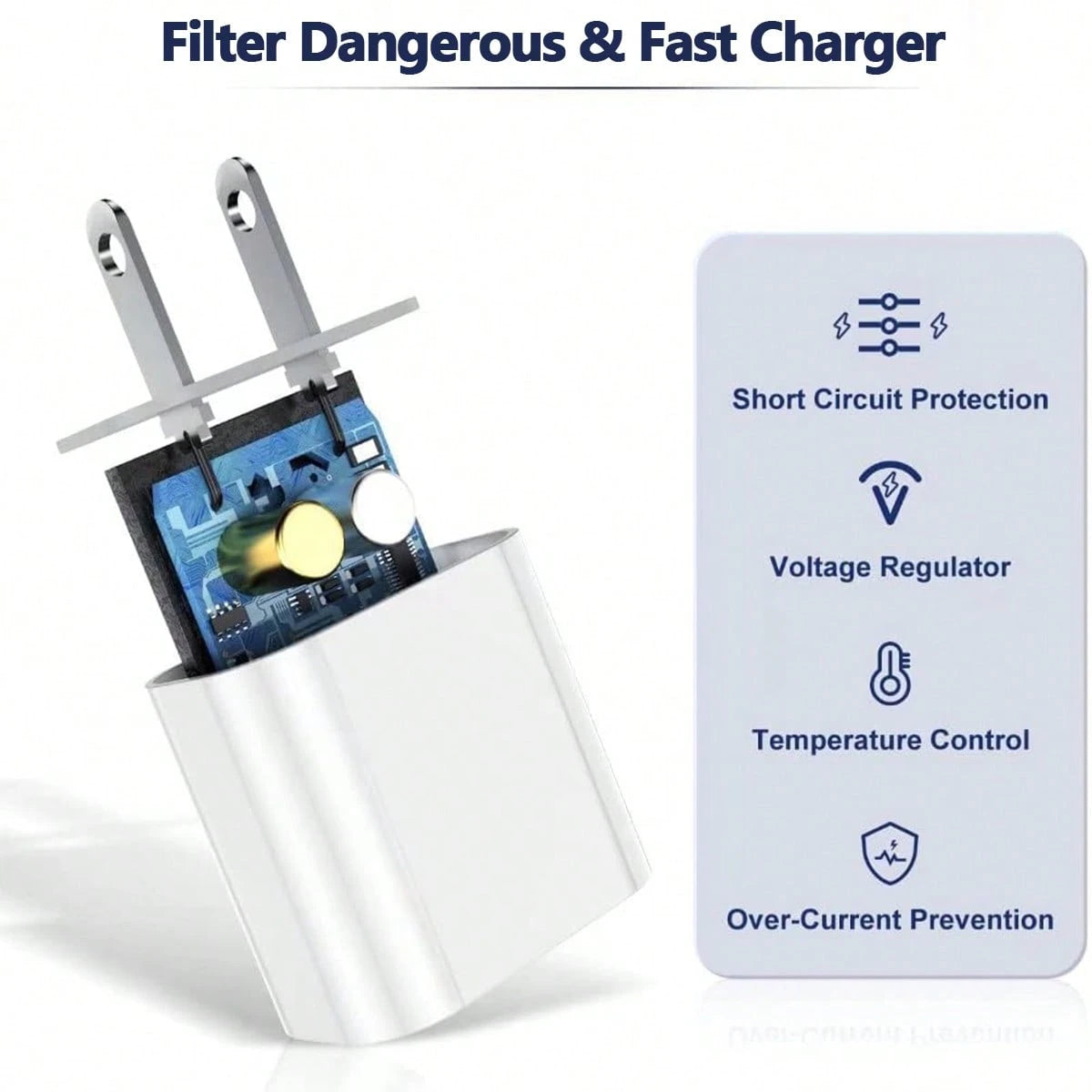 20W Apple Fast Charging Set [USB-C Fast Charging Adapter + 3.3FT/100CM Long USB-C To Apple Lightning Charging Cable Efficient Data Transfer Cable], Compatible With IPhone 14 13 12 Series Portable Char