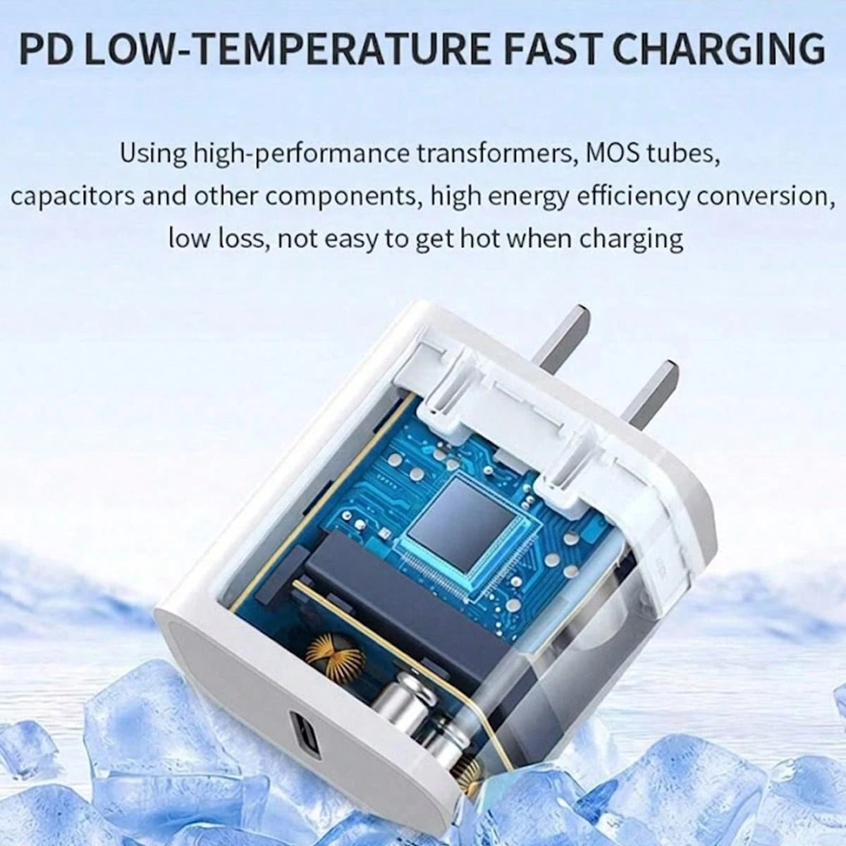 20W Apple Fast Charging Set [USB-C Fast Charging Adapter + 3.3FT/100CM Long USB-C To Apple Lightning Charging Cable Efficient Data Transfer Cable], Compatible With IPhone 14 13 12 Series Portable Char