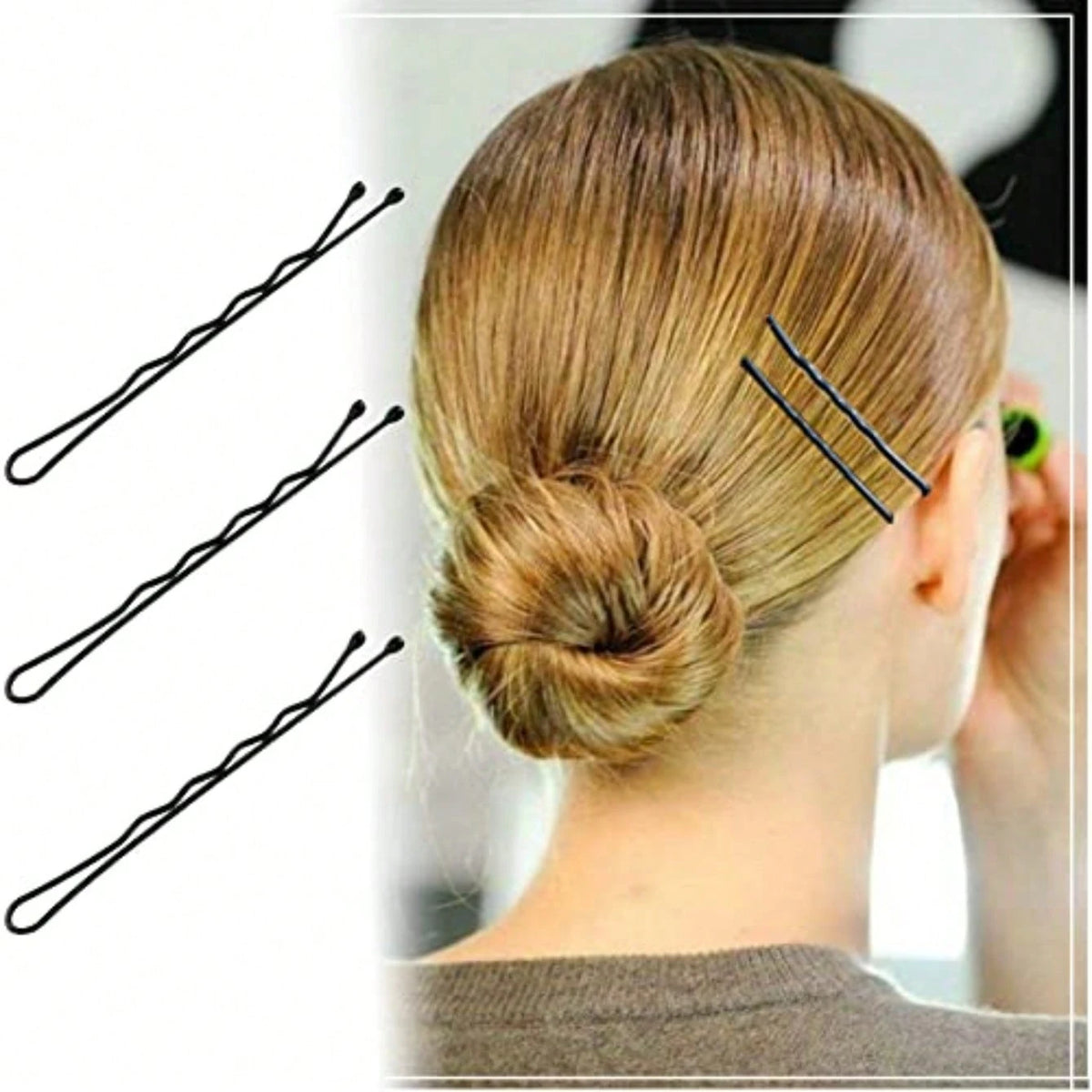 220pcs Large 2.76-Inch Bobby Pins For Women, Super Grip Black Hair Clips With Box- Reusable Non-Slip Pins For Thick, Long Hair