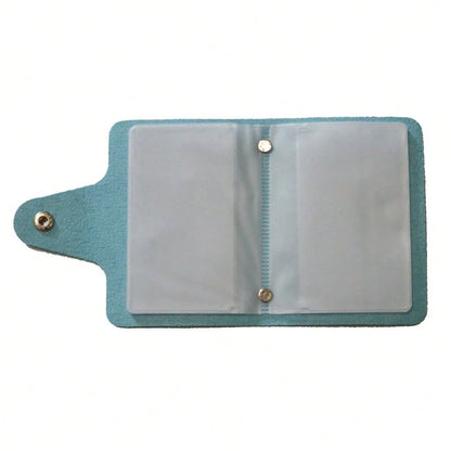 24 Slots Card Holder Bag, Simple Solid Color Pocket Case, Credit ID Card Organizer For Men And Women, Leather Card Holder Travel Must-Haves For Women Wallet Mini Wallet Purse Wallet Card Wallet