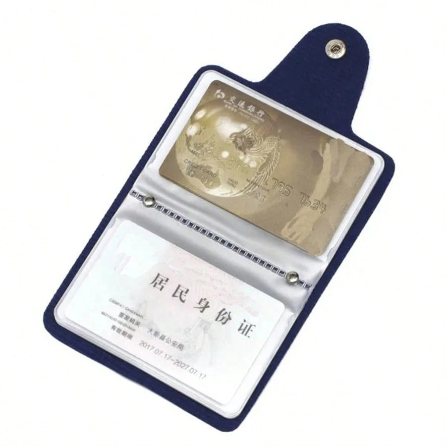 24 Slots Card Holder Bag, Simple Solid Color Pocket Case, Credit ID Card Organizer For Men And Women, Leather Card Holder Travel Must-Haves For Women Wallet Mini Wallet Purse Wallet Card Wallet