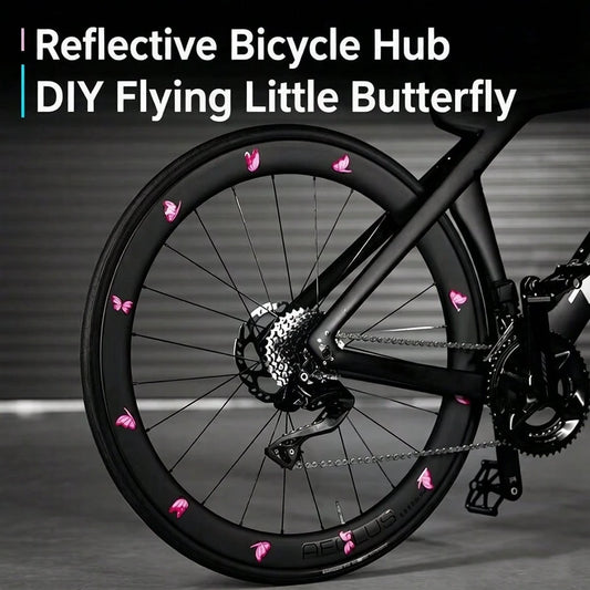 24pc Road Bike Butterfly Stickers/Dynamic Tire Stickers/Mountain Bike, Bicycle Creative Waterproof Decorative Stickers