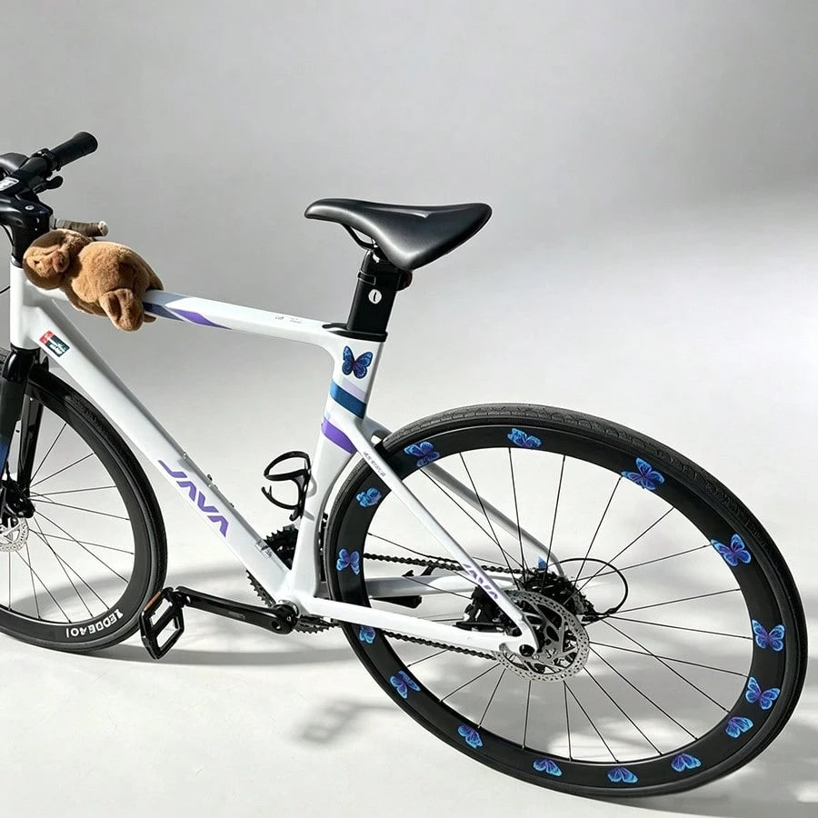 24pc Road Bike Butterfly Stickers/Dynamic Tire Stickers/Mountain Bike, Bicycle Creative Waterproof Decorative Stickers