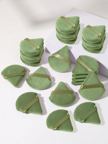 24pcs/15pcs/8pcs/5pcs Triangle Shaped Sponge Puff For Loose Powder Setting And Blending, Soft And Gentle For Face And Body, Velvet Smooth Makeup Sponge Set For Foundation,Makeup,Cheap,Room Decor,Vanit