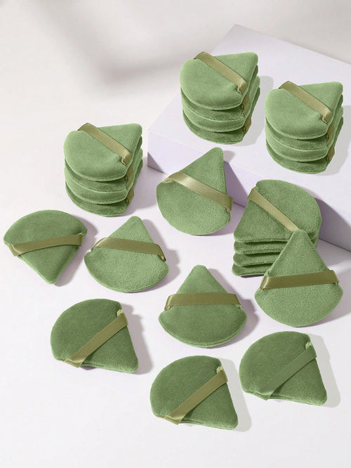 24pcs/15pcs/8pcs/5pcs Triangle Shaped Sponge Puff For Loose Powder Setting And Blending, Soft And Gentle For Face And Body, Velvet Smooth Makeup Sponge Set For Foundation,Makeup,Cheap,Room Decor,Vanit