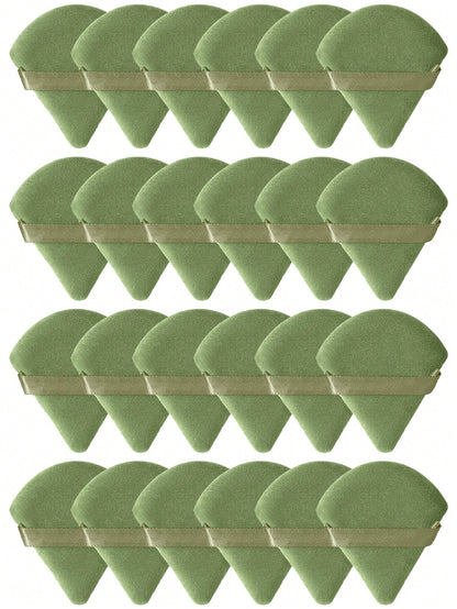 24pcs/15pcs/8pcs/5pcs Triangle Shaped Sponge Puff For Loose Powder Setting And Blending, Soft And Gentle For Face And Body, Velvet Smooth Makeup Sponge Set For Foundation,Makeup,Cheap,Room Decor,Vanit