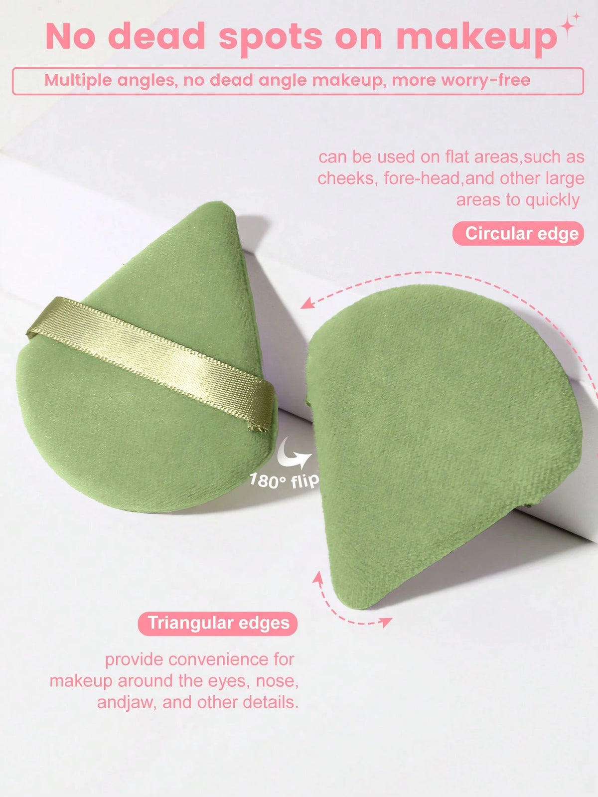 24pcs/15pcs/8pcs/5pcs Triangle Shaped Sponge Puff For Loose Powder Setting And Blending, Soft And Gentle For Face And Body, Velvet Smooth Makeup Sponge Set For Foundation,Makeup,Cheap,Room Decor,Vanit