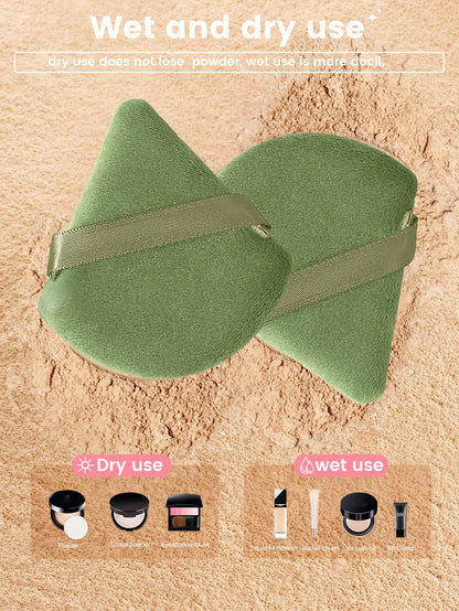 24pcs/15pcs/8pcs/5pcs Triangle Shaped Sponge Puff For Loose Powder Setting And Blending, Soft And Gentle For Face And Body, Velvet Smooth Makeup Sponge Set For Foundation,Makeup,Cheap,Room Decor,Vanit
