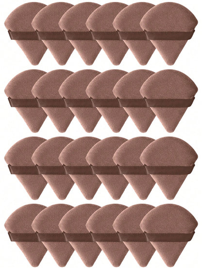 24pcs/15pcs/8pcs/5pcs Triangle Shaped Sponge Puff For Loose Powder Setting And Blending, Soft And Gentle For Face And Body, Velvet Smooth Makeup Sponge Set For Foundation,Makeup,Cheap,Room Decor,Vanit