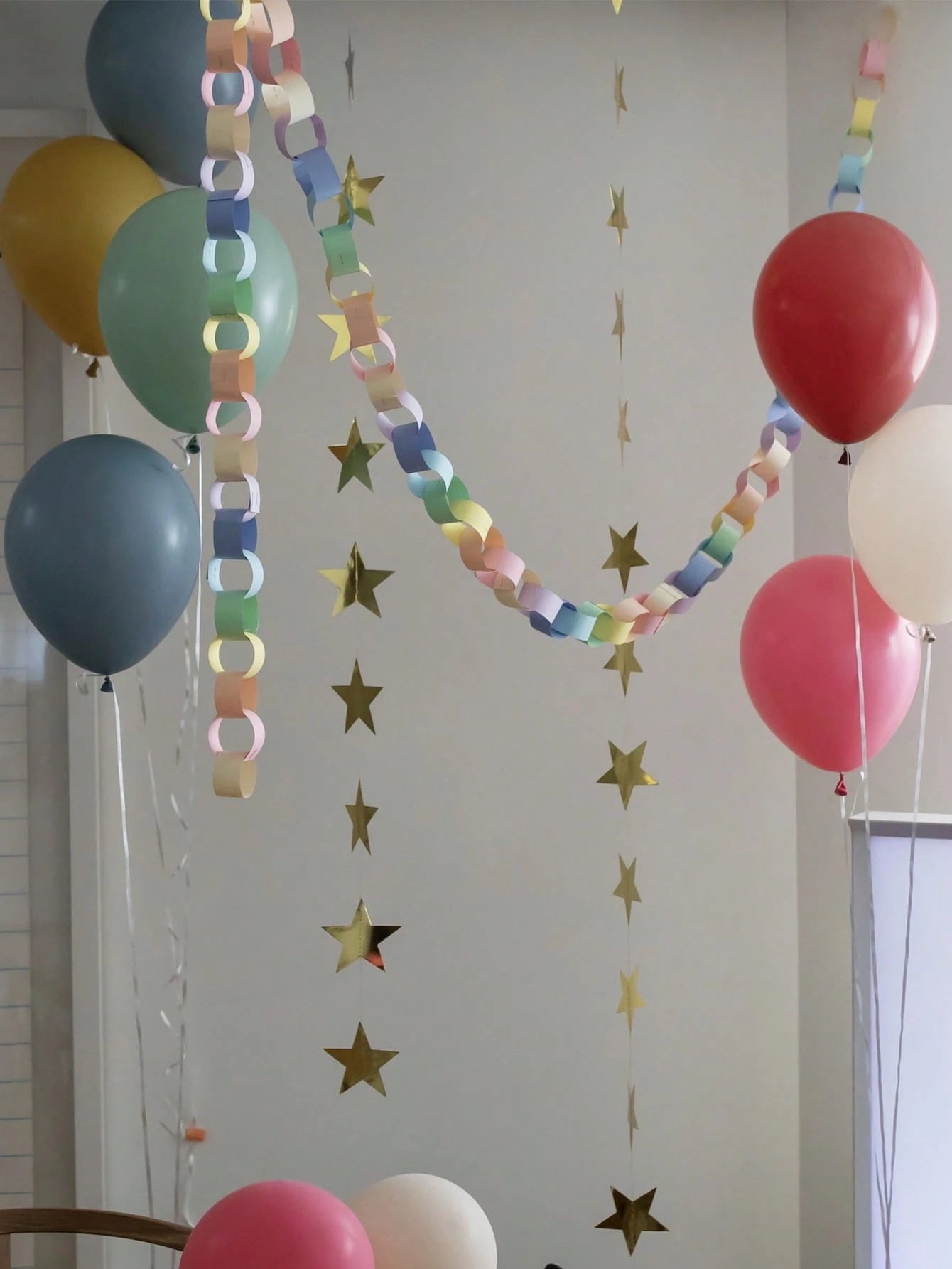 27ft Rainbow Paper Chain Set: DIY Party Decorations, Double-Sided Rainbow Color Paper Chains, Versatile For Kindergarten Banners, Classroom Decor, Rainbow Paper Chain Decorations Suitable For Baby Sho
