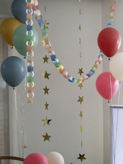 27ft Rainbow Paper Chain Set: DIY Party Decorations, Double-Sided Rainbow Color Paper Chains, Versatile For Kindergarten Banners, Classroom Decor, Rainbow Paper Chain Decorations Suitable For Baby Sho