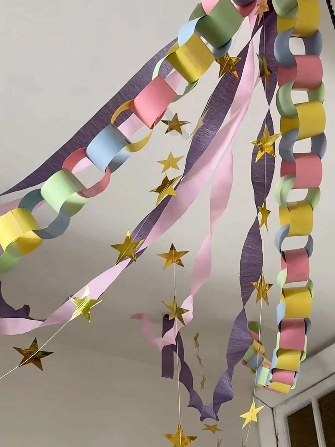 27ft Rainbow Paper Chain Set: DIY Party Decorations, Double-Sided Rainbow Color Paper Chains, Versatile For Kindergarten Banners, Classroom Decor, Rainbow Paper Chain Decorations Suitable For Baby Sho