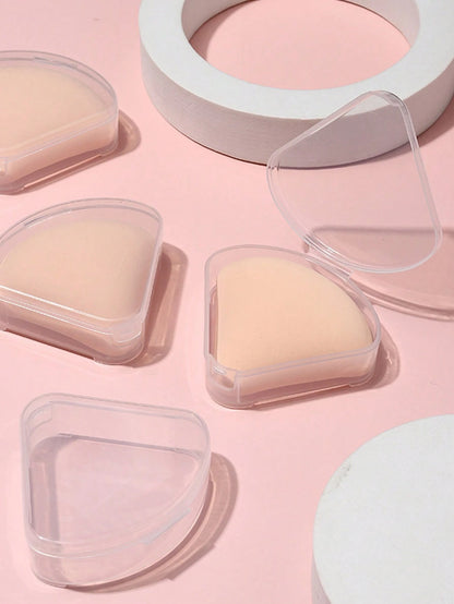 2pcs/4pcs/8pcs/Set Petal Puff Storage Box, Creative Puff Storage Box, Transparent Makeup Sponge Protective Container, Reusable Makeup Storage Box, Makeup Storage, Bathroom Storage, Bedroom Storage, Tr