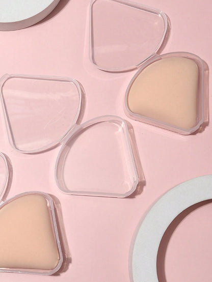 2pcs/4pcs/8pcs/Set Petal Puff Storage Box, Creative Puff Storage Box, Transparent Makeup Sponge Protective Container, Reusable Makeup Storage Box, Makeup Storage, Bathroom Storage, Bedroom Storage, Tr
