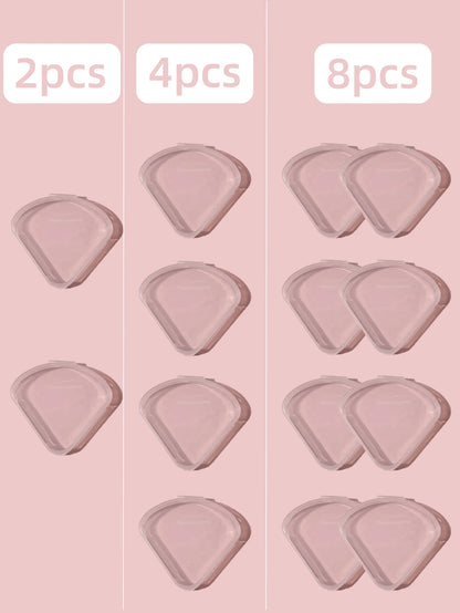 2pcs/4pcs/8pcs/Set Petal Puff Storage Box, Creative Puff Storage Box, Transparent Makeup Sponge Protective Container, Reusable Makeup Storage Box, Makeup Storage, Bathroom Storage, Bedroom Storage, Tr
