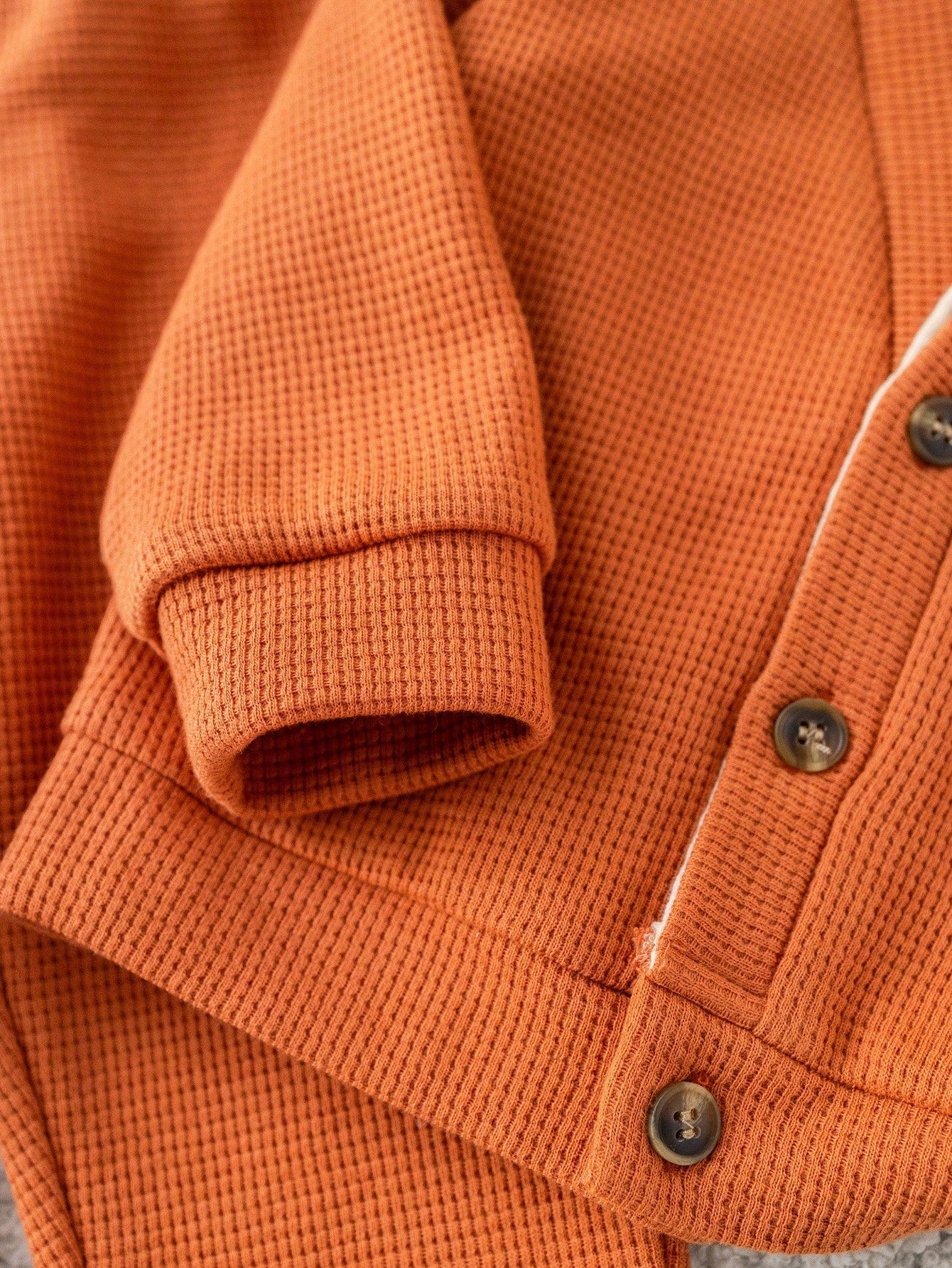 2pcs Baby Boy Autumn/Winter Cute Knitted 2 In 1 Long Sleeve Top & Elastic Pants Set,Burnt Orange,Autumn,Modest,Matching Family,Back-To-School Wedding