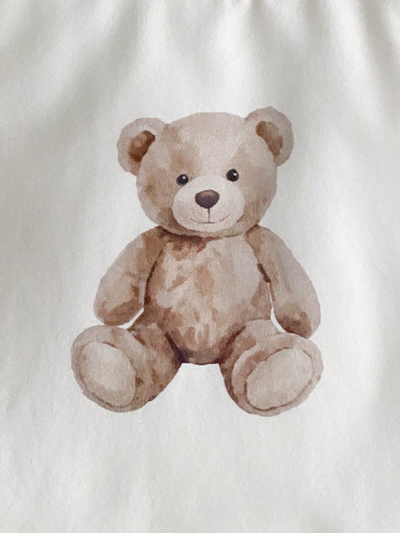 2pcs Baby Boy Cute Bear Print Gray&White Striped Short Sleeve Top And Pants Pajama Set,Summer Family Matching,Brown And White Polka Dot Sleepwear