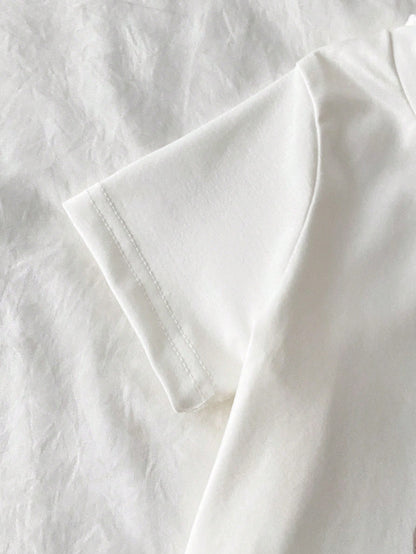 2pcs Baby Boy Cute Bear Print Gray&White Striped Short Sleeve Top And Pants Pajama Set,Summer Family Matching,Brown And White Polka Dot Sleepwear