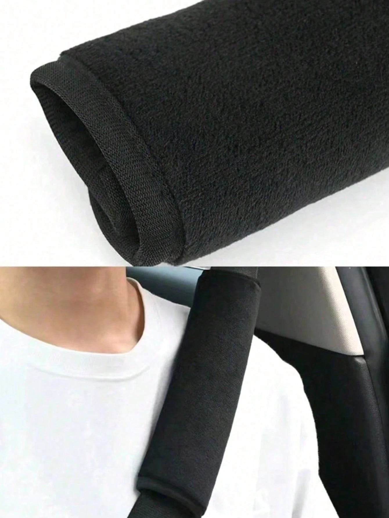 2PCS Car Plush, Faux Leather, Rhinestone, Seat Belt Shoulder Pads, Car Seat Belt Covers, Universal Creative Car Seat Belt Pads, Women's Car Accessories