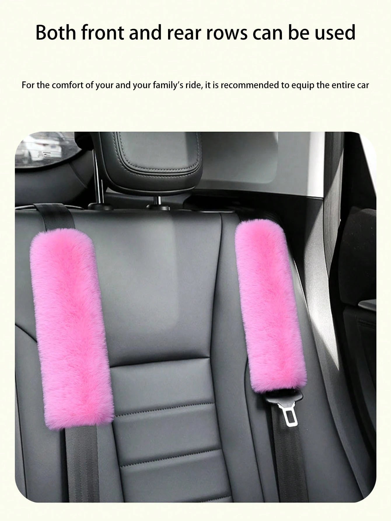 2pcs Car Seat Belt Covers, Soft Plush Seat Belt Shoulder Pads, Universal Seat Belt Protector Covers, Car Accessories