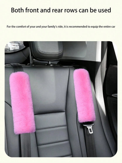 2pcs Car Seat Belt Covers, Soft Plush Seat Belt Shoulder Pads, Universal Seat Belt Protector Covers, Car Accessories