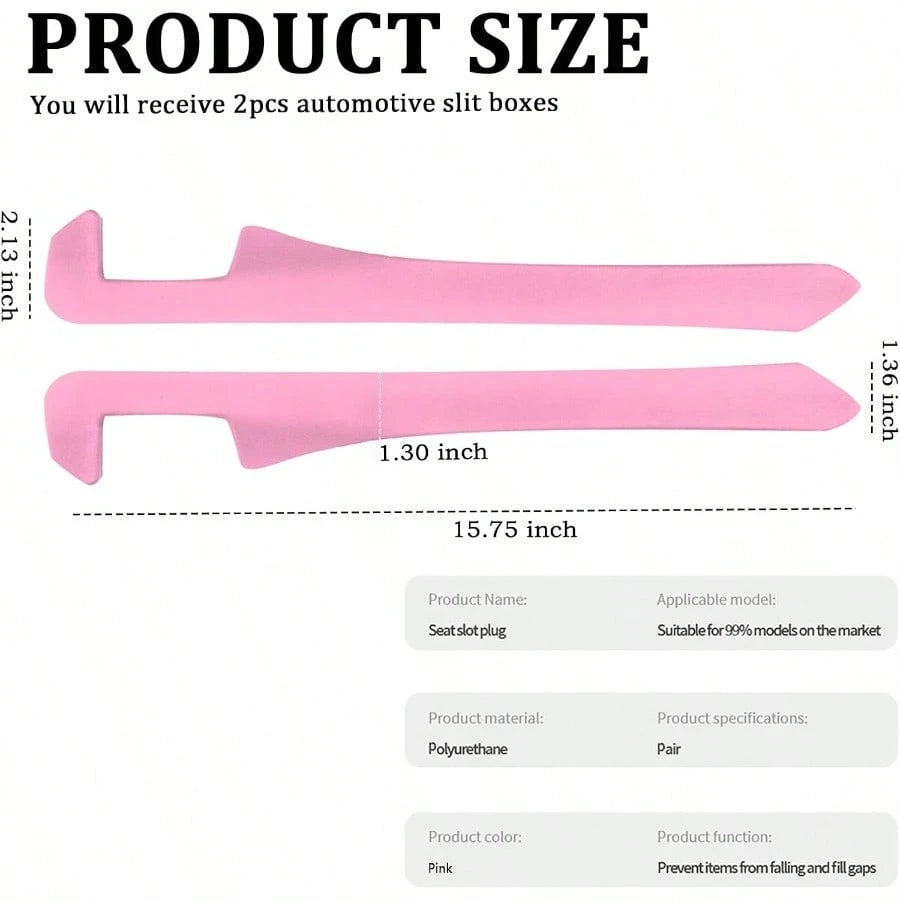 2PCS Car Seat Gap FillerFlexible Car Gap Filler Avoids Phones Keys Purses From Falling Provides Gap Filler For Car Universal Car Blocker Between Seats Car Accessories InteriorLW