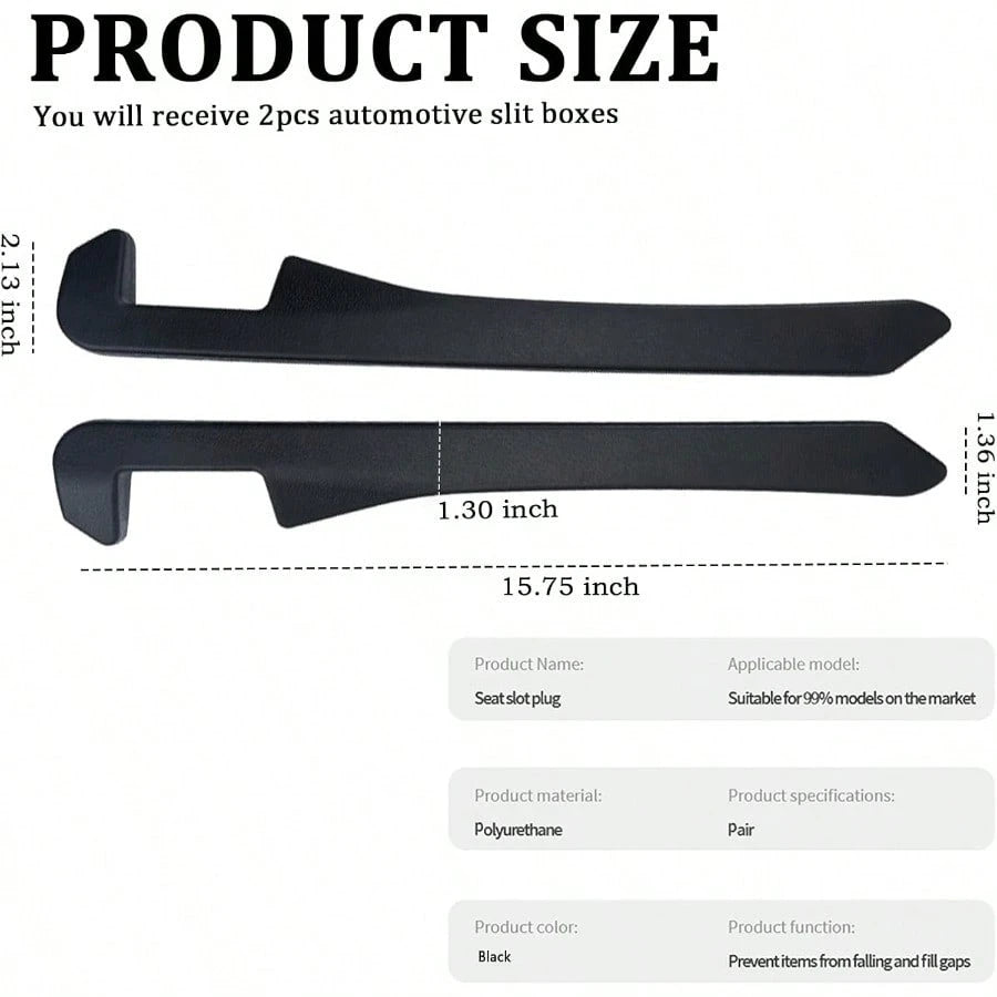 2PCS Car Seat Gap FillerFlexible Car Gap Filler Avoids Phones Keys Purses From Falling Provides Gap Filler For Car Universal Car Blocker Between Seats Car Accessories InteriorLW