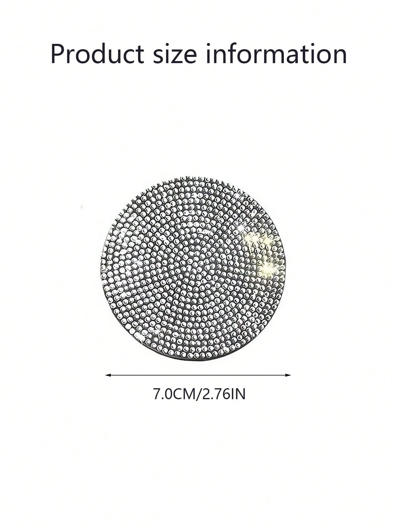 2pcs Elegant Sparkling Car Non-Slip Coasters