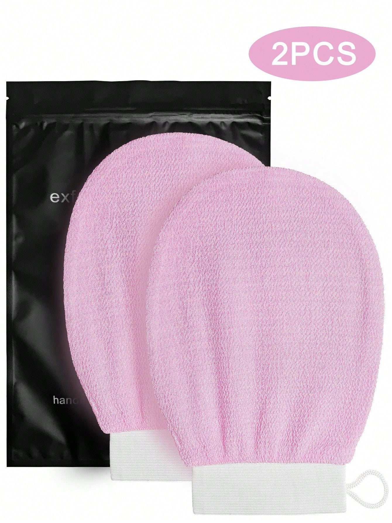 2pcs Exfoliating Glove Mitt, Shower Bath Body Wash Cleaner Scrubber Gloves Dead Skin And Dirt Remover For Body, Korean Body Exfoliator Sponge Loofah For Women Men, Bath And Body Works, Living Room Hom