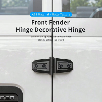 2PCS Exterior Modification Accessories For Off-Road Tank, Bronco, New Jimny, Car Door Hinges & Engine Hood Hinges Decorative Stickers