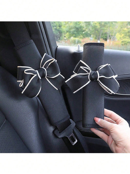 2pcs Full Shoulder Protector, Summer Cartoon Cute Pair, Extended Car Decoration Kit, Car Interior, Car Accessories Women