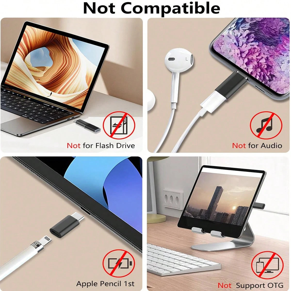 2pcs Lightning To Type C Adapter Compatible With Iphone 17 Pro Max/17 Pro/17/16 Pro Max/16 Pro/16 Plus/16/15 Pro Max/15 Pro/15 Plus/15, (No Data/Audio Transfer, Charging Only)