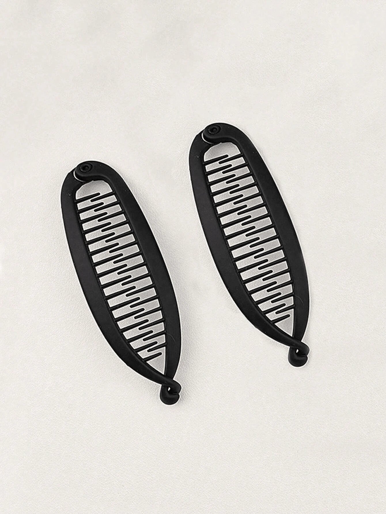 2pcs Matte Wavy Hair Clips, Beach Party Ponytail Clips, Bun Maker, Banana Hair Clips Hair Accessories