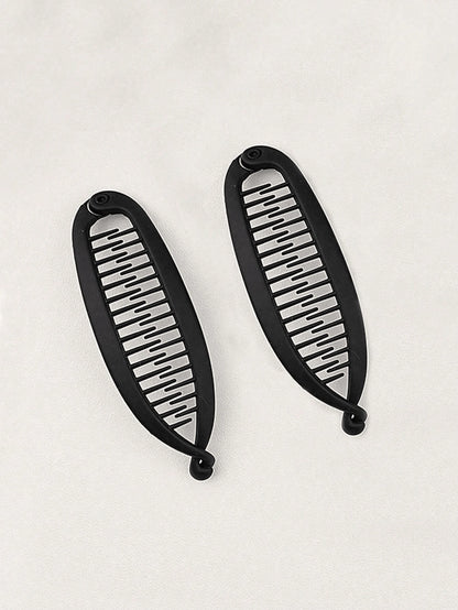 2pcs Matte Wavy Hair Clips, Beach Party Ponytail Clips, Bun Maker, Banana Hair Clips Hair Accessories