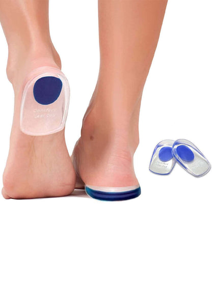 2pcs PU Silicone Heel Cups Heel Protectors Shock Absorbing Insoles For Sports Shoes