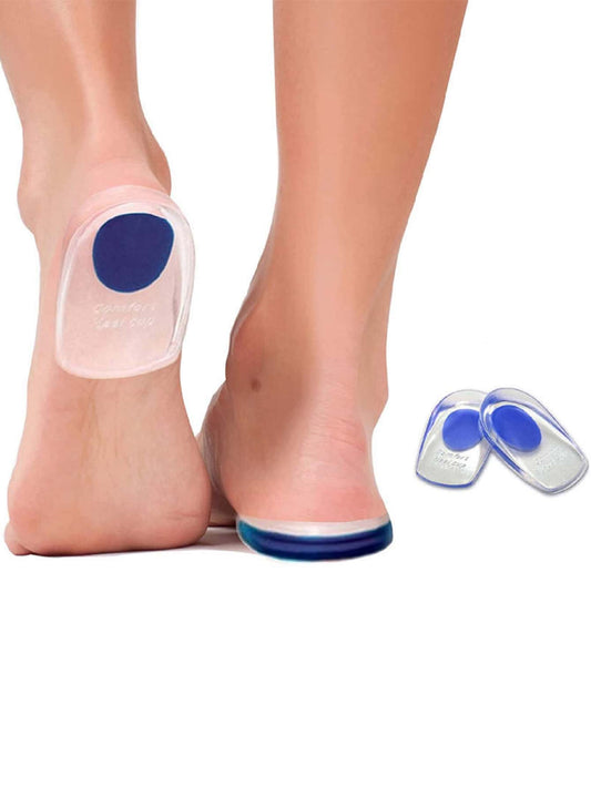 2pcs PU Silicone Heel Cups Heel Protectors Shock Absorbing Insoles For Sports Shoes
