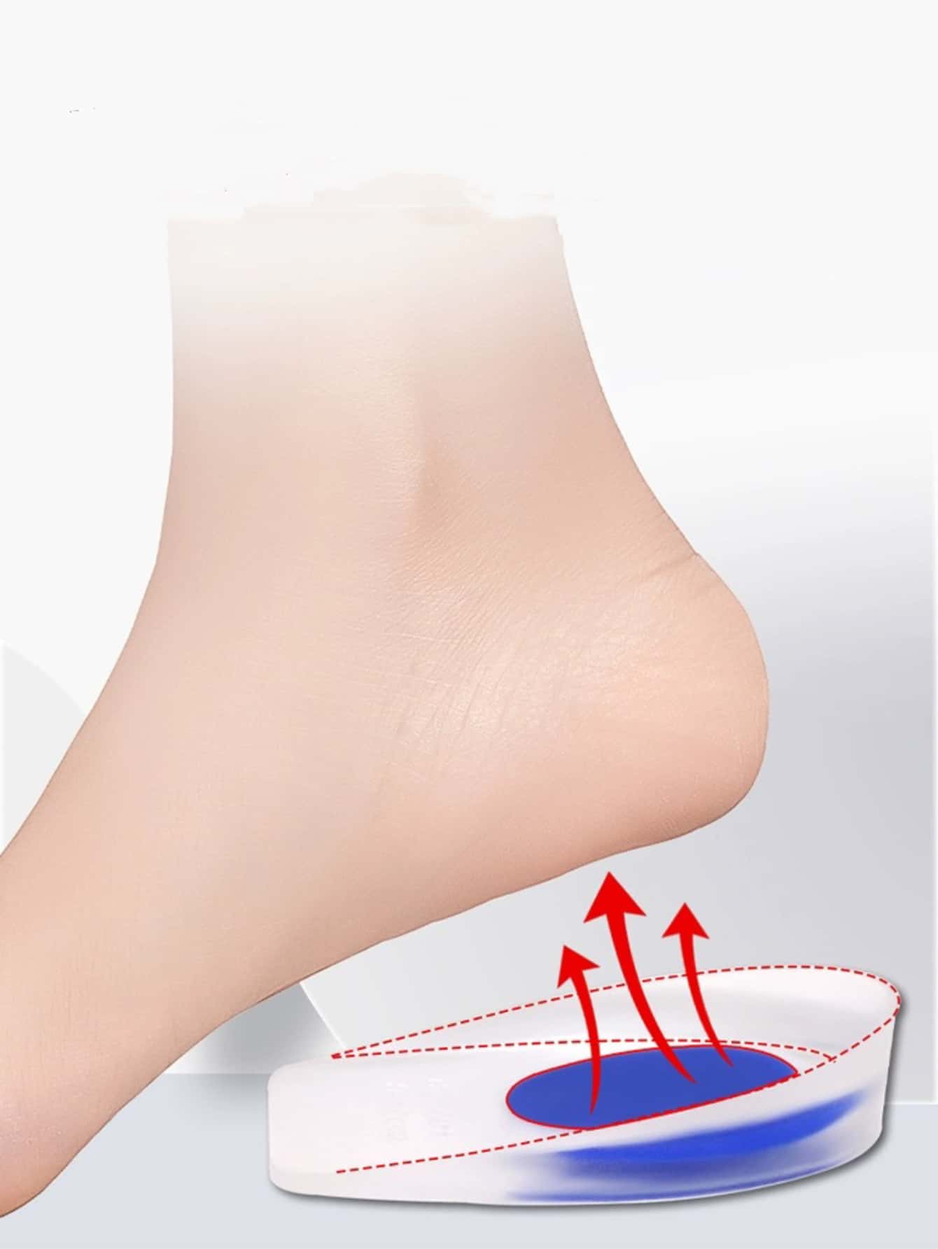 2pcs PU Silicone Heel Cups Heel Protectors Shock Absorbing Insoles For Sports Shoes