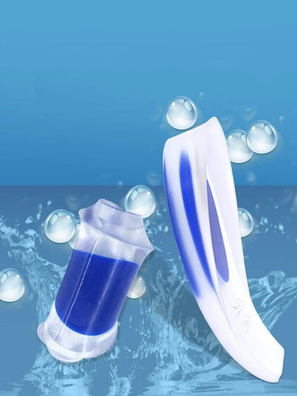 2pcs PU Silicone Heel Cups Heel Protectors Shock Absorbing Insoles For Sports Shoes