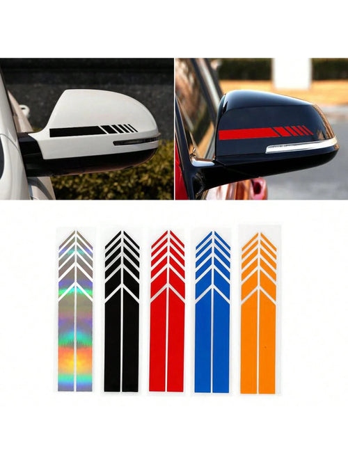 2pcs Rear View Mirror Stickers Universal Car Styling PET Sticker Rearview Mirror Decoration Decal Stripe Car Accessories