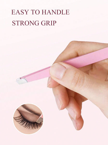 2pcs/Set, 1 Black Eyebrow Scissors + 1 Black Eyebrow Tweezer, Eyebrow Grooming Kit, Beauty Tools, Suitable For Home And Commercial Use, Travel Friendly, Distribution, Gift For Girls, Home Decor, Vanit