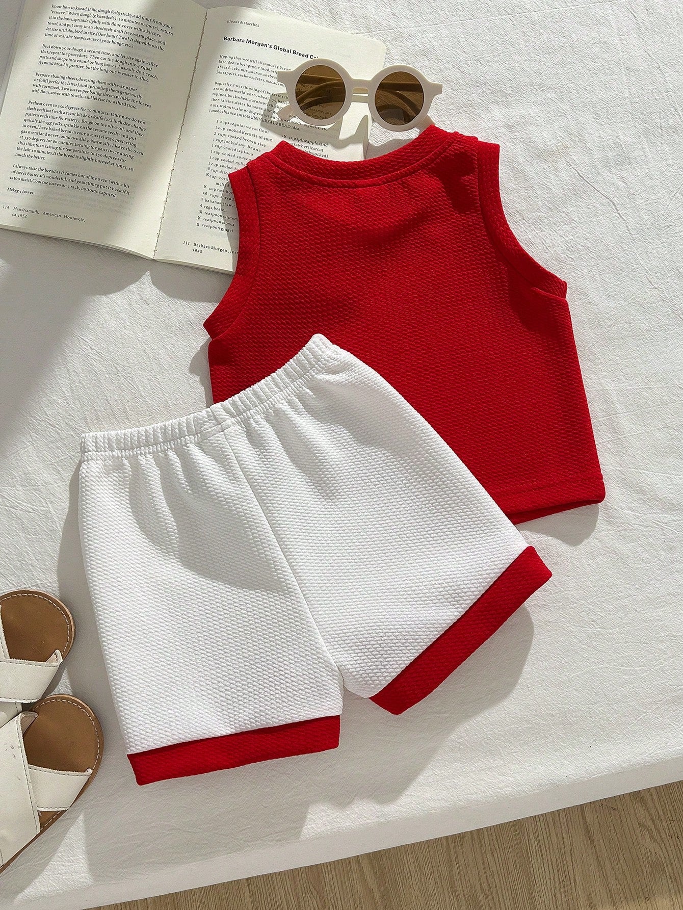 2pcs/Set Baby Boy Summer Casual Cute Cartoon Bear Pattern Hooded Vest&Shorts Set,Kids Outfit For Outfits Toddler Clothes