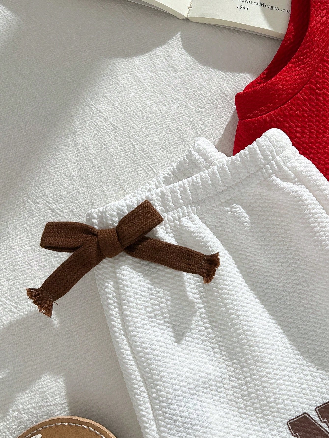 2pcs/Set Baby Boy Summer Casual Cute Cartoon Bear Pattern Hooded Vest&Shorts Set,Kids Outfit For Outfits Toddler Clothes