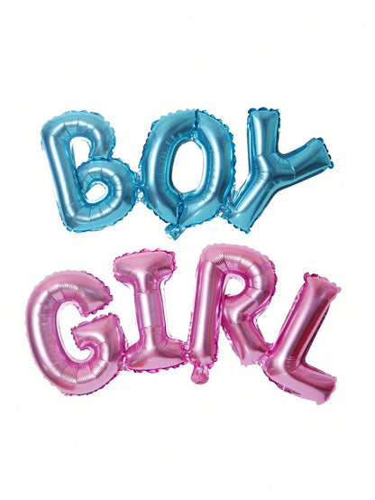 2pcs/Set Balloon Gender Reveal Party Decoration For Baby Shower, For Boy And Girl Baby Shower Family Decorations Gifts