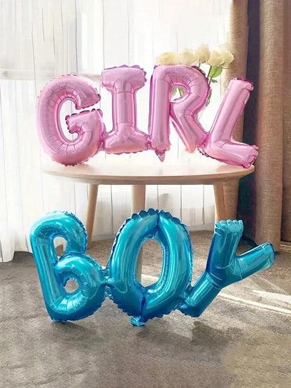 2pcs/Set Balloon Gender Reveal Party Decoration For Baby Shower, For Boy And Girl Baby Shower Family Decorations Gifts