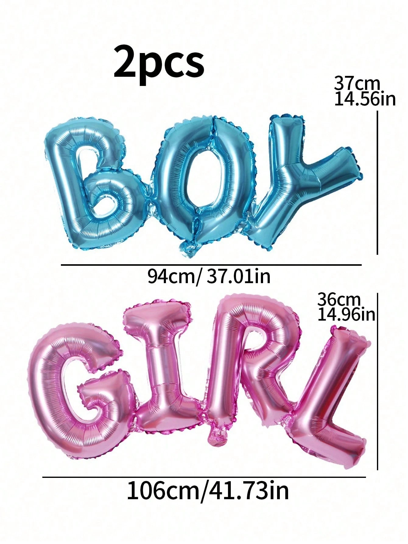 2pcs/Set Balloon Gender Reveal Party Decoration For Baby Shower, For Boy And Girl Baby Shower Family Decorations Gifts