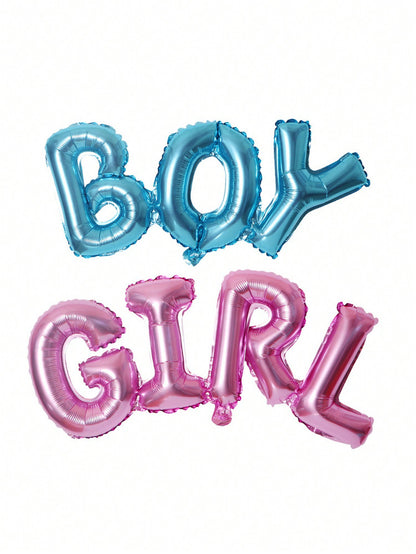 2pcs/Set Balloon Gender Reveal Party Decoration For Baby Shower, For Boy And Girl Baby Shower Family Decorations Gifts