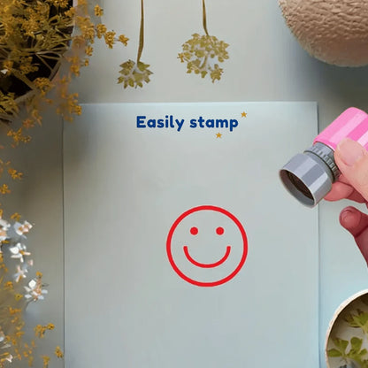 2pcs/Set Funny Smile/Frown Face Behavior Emotion Stamps- Teacher Office Stamps, Back To School Essentials