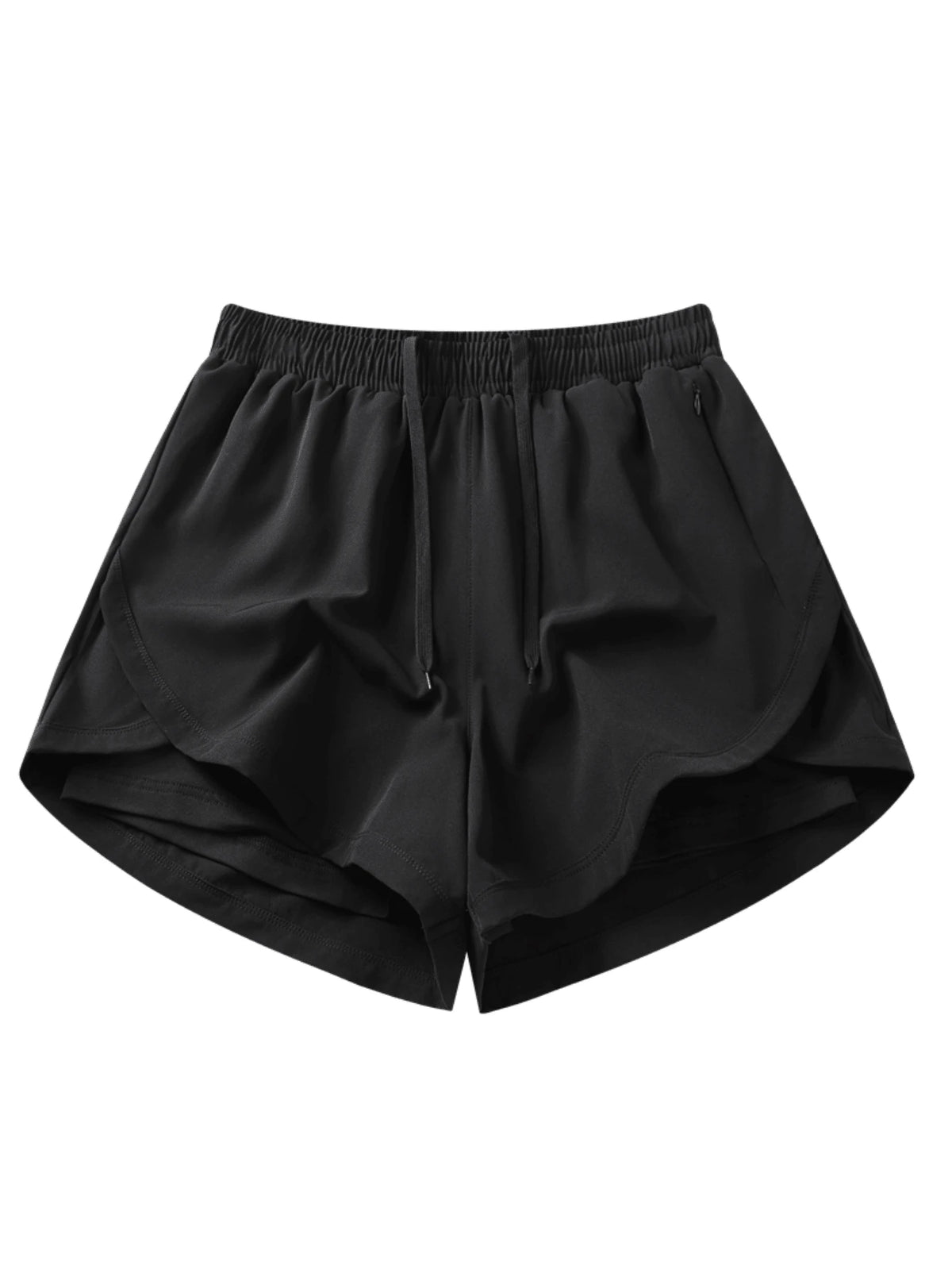 2pcs/Set Women's Sports Shorts| Quick-Dry Polyester & Spandex Blend| Breathable, Lightweight| Adjustable Drawstring Waistband| Suitable For Fitness And Casual Wear| Machine Washable| Multi-Seaso