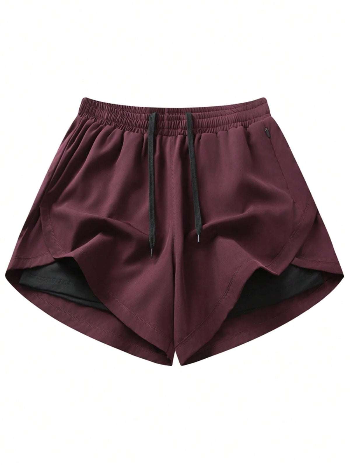 2pcs/Set Women's Sports Shorts| Quick-Dry Polyester & Spandex Blend| Breathable, Lightweight| Adjustable Drawstring Waistband| Suitable For Fitness And Casual Wear| Machine Washable| Multi-Seaso